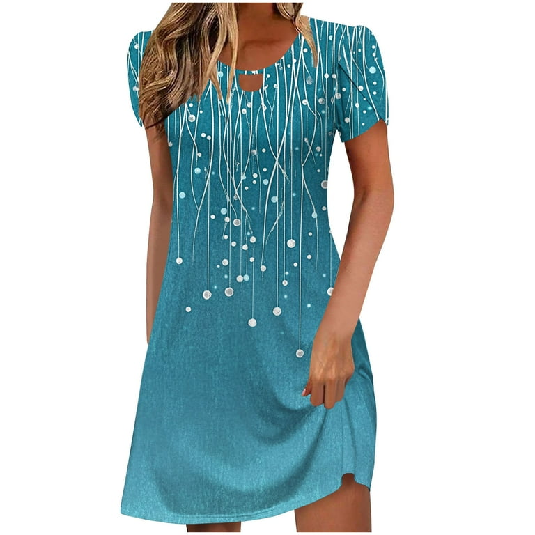 navy blue dress for baby girl Shop Dark Blue Midi A-Line Dress - Short-Sleeve main image 1