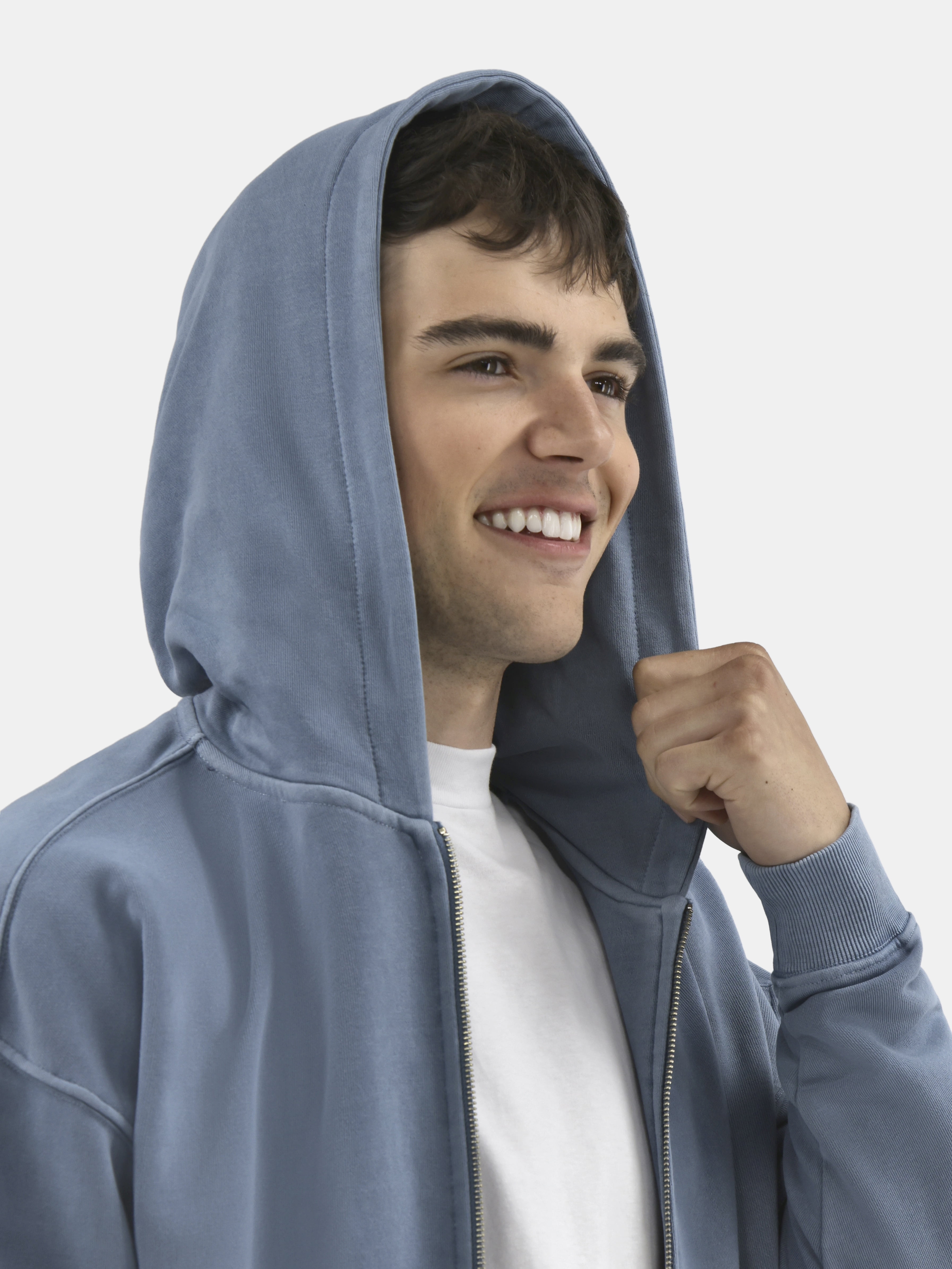 No Boundaries Zip Hoodie with Long Sleeves, Men's & Big Men's