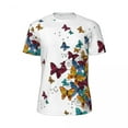 thumbnail image 4 of T Shirt For Men Fly Away Butterfly Butterflies Freedom Harajuku Gym T-Shirts Short-Sleeve Breathable, 4 of 7