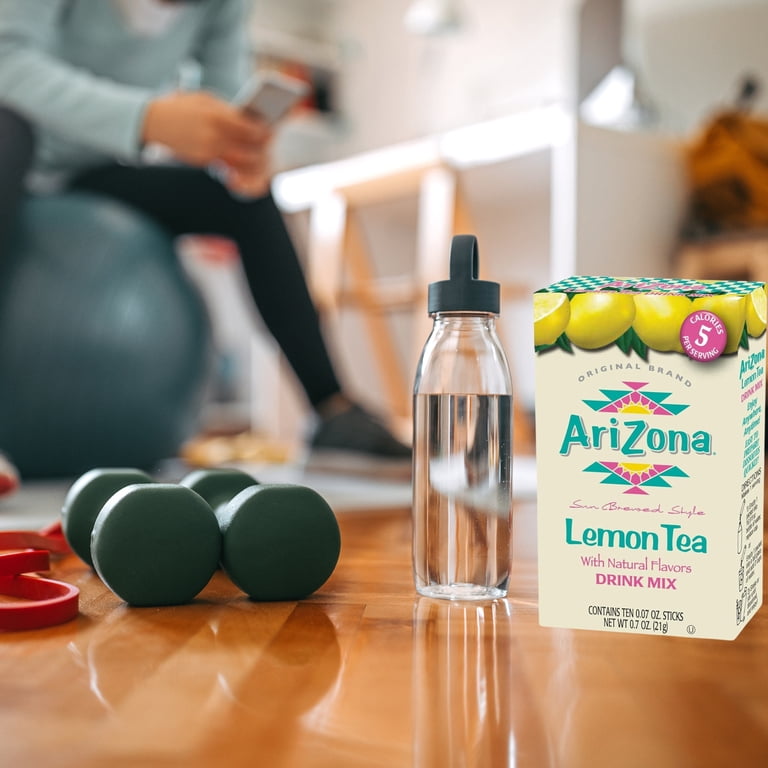 Arizona Lemon Tea Powdered Drink Mix 20 Packets Total, Flavored