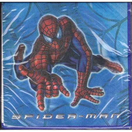 Various Spider-Man The Movie Disposable Napkins, 16 Count