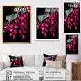 thumbnail image 4 of Designart "Hummingbird with Fuchsia Flowers I" Floral Framed Wall Art - Traditional Pink Fuschia Entryway Framed Wall Art Print, 4 of 6