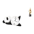 thumbnail image 1 of Escultura de reloj de pared de panda moderno, figura abstracta para sala de estar, oficina, mesa de café, decoración del hogar, bonito y resistente re, 1 of 8