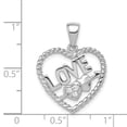 thumbnail image 3 of Sterling Silver Cz Love Heart Pendant (26 X 19) Made In China qp1356, 3 of 3