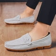 thumbnail image 6 of Men's Casual Loafers Slip On Leather Shoes Male Lightweight Driving Shoes Moccasins Classic Penny Loafer Flats Boat Shoes Outdoor Walking Shoes, 6 of 14