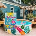 thumbnail image 2 of Jbralid Summer Pool Flamingo Garden Flag Vertical Double Sided Summer Small Yard Flag Double Sided 12x18 Inch Burlap Vertical Seasonal Farmhouse Yard Outdoor Decoration, 2 of 5
