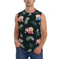 thumbnail image 1 of Bingfone Baby Sloths Sleeping Pattern Men's Tank Tops Workout Sleeveless Tee Shirts Running Beach Tanks for Men-Small, 1 of 7