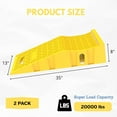 thumbnail image 5 of 2 Pack Car Ramps，Portable Truck Service Ramps Lifts with Reflective Strips，Heavy-Duty Vehicle Ramps Oil Change for Home Garage or Shop RV Trailer Tire Changes & Maintenance, 20000 lbs,Yellow.$$Other, 5 of 9