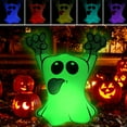 thumbnail image 1 of Halloween Inflatables Decor Outdoor Huge Inflatable Eyeball Pumpkin  Ghost Skull with Built-in LED Light 13 Changing Colors Blow Up Yard Decorations for Halloween Party, 1 of 11