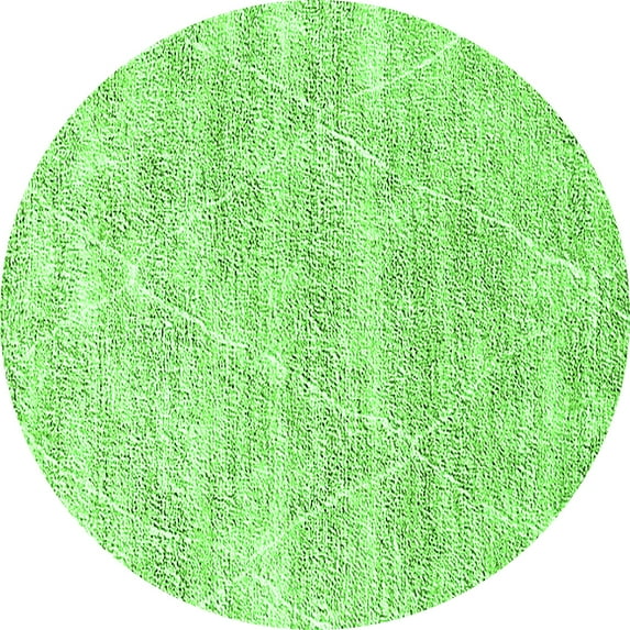 Ahgly Company Indoor Round Solid Green Modern Area Rugs, 5' Round