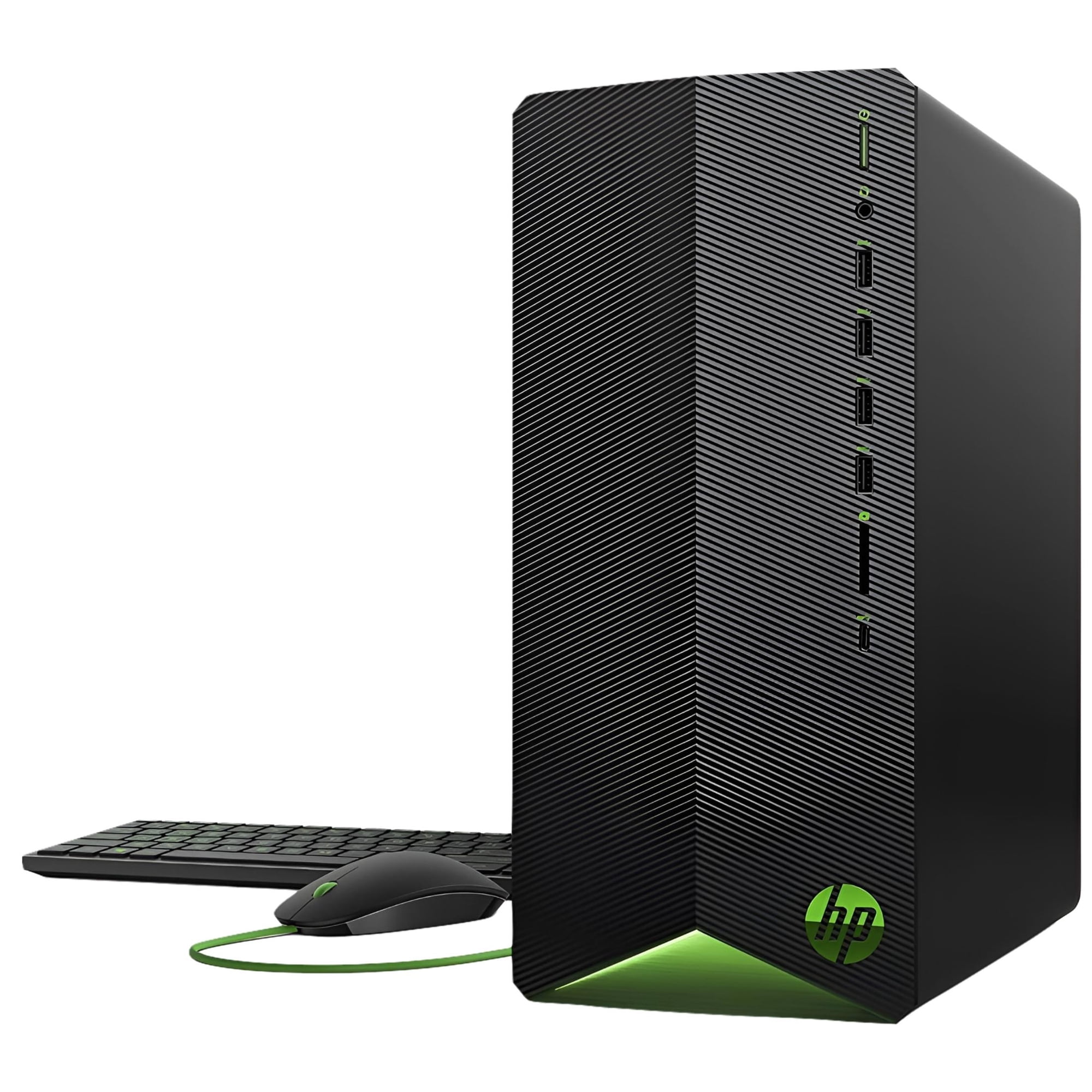 HP Pavilion Gaming Desktop, AMD Radeon RX 5500, AMD Ryzen 3 5300G Processor, 8 GB RAM, 512 GB SSD, Windows 11 Home, 9 USB Ports, Keyboard and Mouse Combo, Pre-Built PC Tower (TG01-2022, 2022)