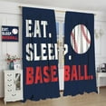 thumbnail image 4 of Baseball Wall Decor - Red Baseball Texture Curtains, 42x63 Inch, Blackout Insulation, Suitable for Children & Teens, Boys Sports Theme, 4 of 6