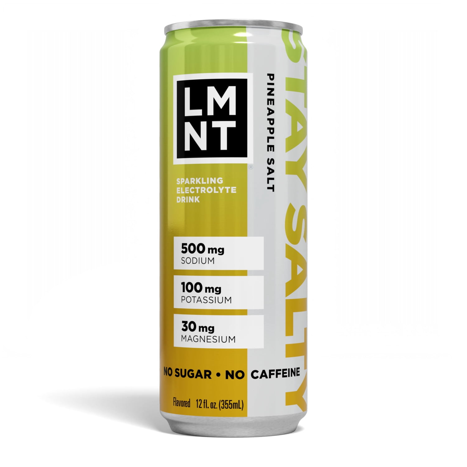 (4 pack) LMNT Sparkling Electrolyte Drink - Pineapple Salt - 12 fl oz, Can
