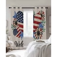 thumbnail image 4 of 4th of July Blackout Curtains for Bedroom Living Room Darkening Curtains 54 Inch Long Red Striped Red Love Heart Navy Independence Day Short Curtain for Small Window Treatment Drapes 52"x54"x2, 4 of 9