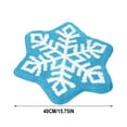 thumbnail image 5 of Vggrvlo Christmas Bath Rugs Mats Non Slip Extra Thick Chenille Shower Mat Rubber Backing Machine Washable Kitchen Mats Rugs 16"x16" Christmas Snowflake Shape, 5 of 5