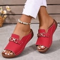 thumbnail image 5 of Lenago Slippers for Women Solid Color Cozy Platform Slip On House Shoes Flat Soft Memory Foam Anti-Skid Rubber Sole Bedroom Indoor Outdoor Slipper Sandals, 5 of 8