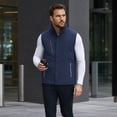 thumbnail image 2 of Youthup Men's Quilted Vest with Stand Collar - Wind-Resistant Thickened Sleeveless Jacket for Business Casual & Commuting, 2 of 14