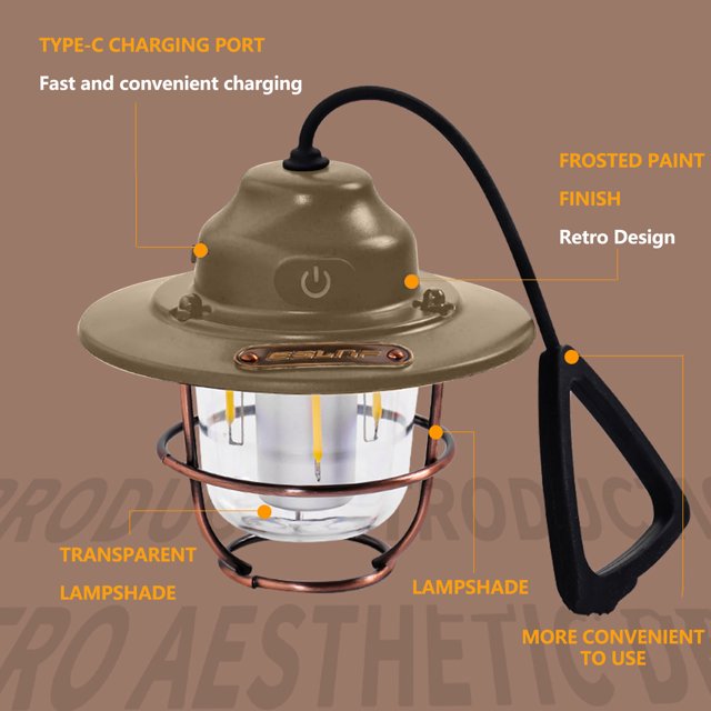 Vendredi Fou TIMIFIS Lampe de Camping pour Tente Est Rechargeable, Lampe de Tente, Gradation à 7 Vitesses, Banque d'Alimentation Mobile Robuste et Résistante aux Chutes, Étanche et Pratique, Adaptée pour le Camping, la Randonnée de Noël