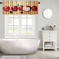 thumbnail image 5 of Red Apple Valance Curtains for Kitchen Window, Original Oil Painting Art Fresh Fruit Apples Plums Rod Pocket Window Valances for Bedroom Living Room Cafe, 54x18in, 5 of 5