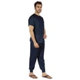 thumbnail image 2 of Inkmeso Solid Nightwear For Mens 2 Piece Sleepwear T-shirt And Pants Pajama Set Short Sleeve Pjs Loungewear Set, 2 of 8