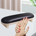 thumbnail image 4 of Nail Arm Rest Cojín Base de madera portátil para manicura Nail Salon Nail Corto negro Zulema Almohada de manos de arte de uñas, 4 of 7