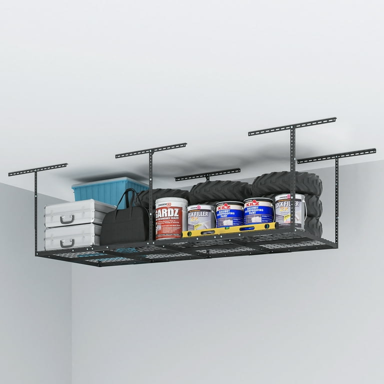FLEXIMOUNTS 3x8 Overhead Garage Ceiling Storage Rack, Adjustable