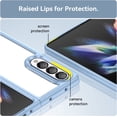 thumbnail image 4 of Case for Samsung Galaxy Z Fold 4 5G Case Slim Dropproof [Defend from Drop/Scratch/Slip/Fingerprint] Clear Acrylic Hard Back Soft TPU Bumper Hybrid Phone Cover for Samsung Z Fold 4 5G-Blue, 4 of 16