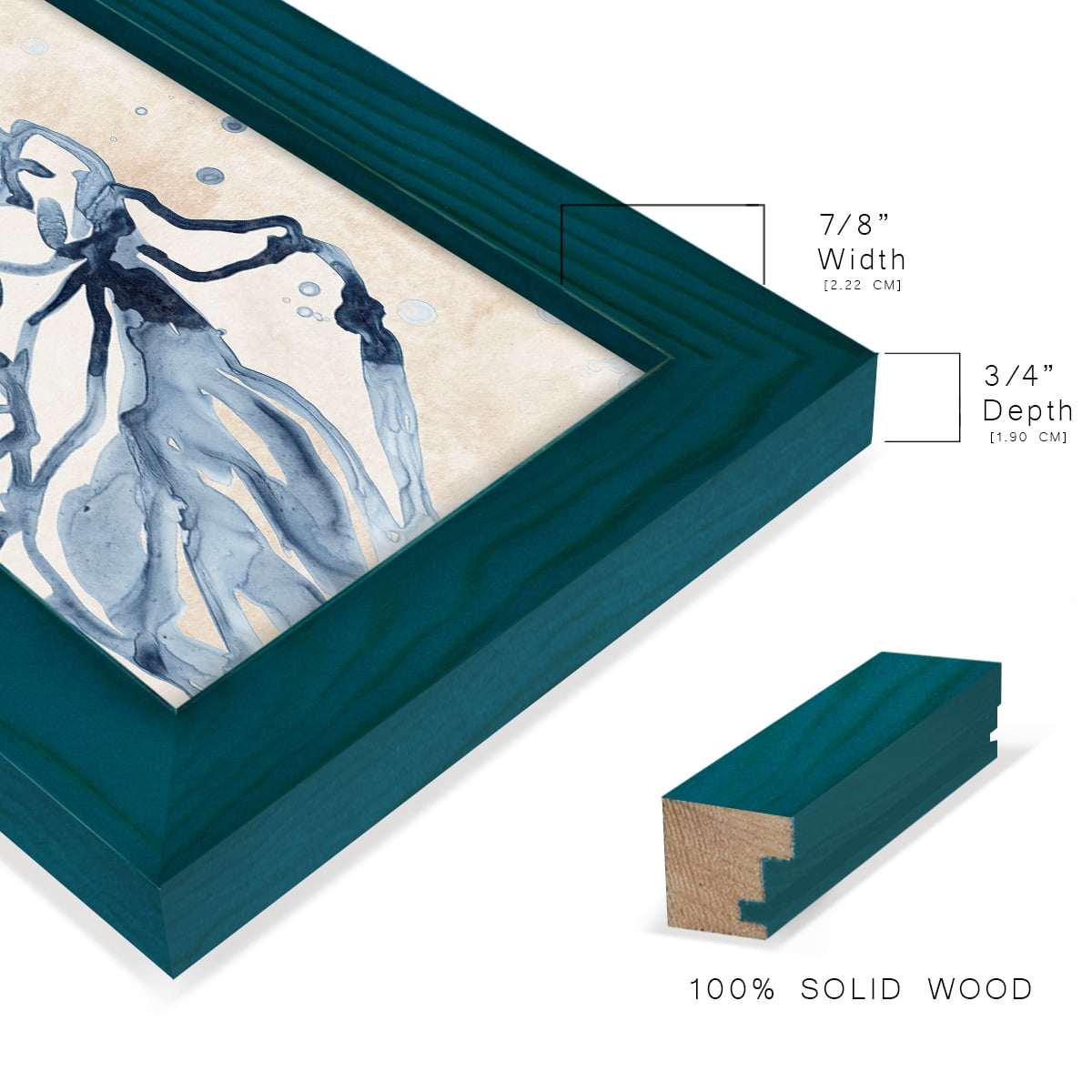 Water Shells I - Framed Print w/glass - Ocean Blue