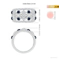 thumbnail image 6 of ANGARA Natural Art Deco Style Sapphire Broad Anniversary Ring in 14K White Gold for Women (Size-2.4mm) | September Birthstone, Anniversary, Jewelry Gift for Women | Natural Blue Sapphire Ring, 6 of 10