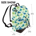 thumbnail image 2 of Disketp Cute Dinosaur Blue Green Mochila de Cuero para Mujer, Bolso de Espalda Antirrobo con Estilo para Viaje, Trabajo y Uso Diario, 2 of 4