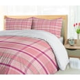 thumbnail image 5 of Ambesonne Pink Duvet Cover Set, Tartan Plaid Pattern Squares, 2-Calking, Pale Pink and Multicolor, 5 of 7