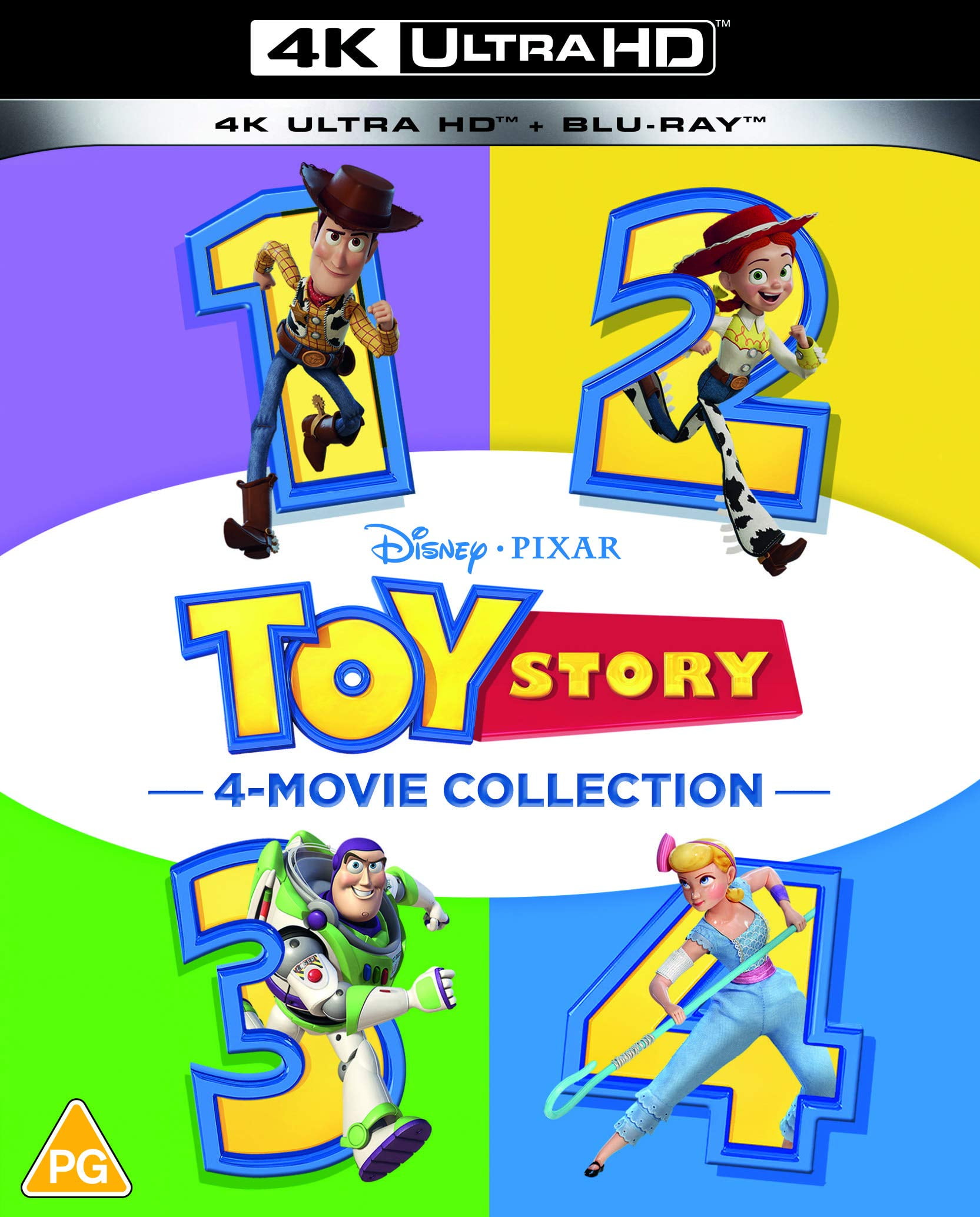 Toy Story 1-4 4k Ultra-HD Collection [Blu-ray] [2021] Region Free