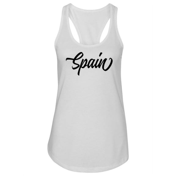 Spain Cursive  Tank Women -Image by Shutterstock, Female XX-Large