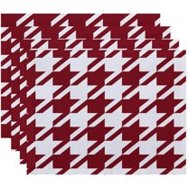 Simply Daisy 18" x 14" Houndstooth Geometric Print Placemat