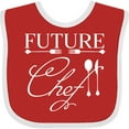 thumbnail image 3 of Inktastic Future Chef with Silverware Boys or Girls Baby Bib, 3 of 4