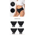 thumbnail image 6 of Aooho 3 Layer 30ml Seamless Swim Period Thong Panties Period Swimwear Leakproof Bikini Brief Bottoms Waterproof Menstrual Swim Bottoms for Teens, Girls, Women 2 Pack, 6 of 7