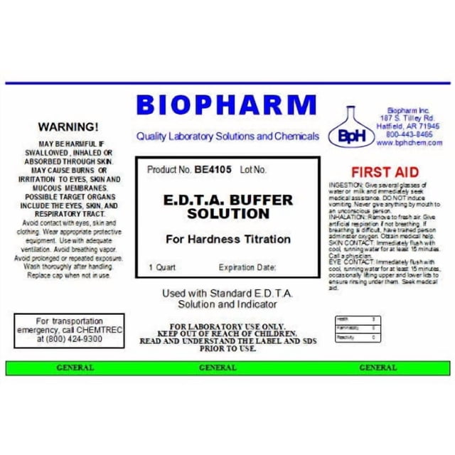Solución tampón Biopharm E.D.T.A. 950 ml para titulación