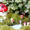 thumbnail image 2 of pitrice 10Pcs Mushroom Toadstool Fairy Garden Terrarium Figurine, 2 of 9