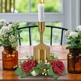 thumbnail image 4 of Tnobhg 2Pcs Candlestick Garland Realistic Simulation Rose Wreath Candle Holder Garland for Home Wedding Decoration, 4 of 8