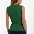 thumbnail image 5 of ClodeEU Women's Ribbed Crew Neck Sleeveless Tank Top, Trendy Casual Slim Fit Top for Summer Green,Women's Plus S, 5 of 6
