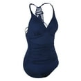 thumbnail image 6 of Firpearl Women's One Piece Swimsuits V Neck Hand-Braid Macrame Ruched Slimming Tummy Control Bathing Suit, 6 of 9