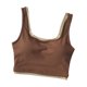 thumbnail image 5 of Sujetador deportivo en forma de U de contraste para mujer, camiseta sin mangas para Yoga, correr, entrenamiento, Nude, Fitness, Verano, 5 of 5