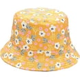 thumbnail image 4 of CoCopeaunts Summer Bucket Hat for Women Small Floral Pattern Basin Hat Double-Sided Wear Sun Caps Outdoor Travel Sunscreen, 4 of 8