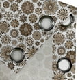thumbnail image 4 of Ambesonne Floral Grommet Curtain, Romantic Vintage Curly, 50" x 84", Brown Tan Pale Yellow, 4 of 6