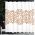 thumbnail image 3 of Ambesonne Lace Shower Curtain, Ornamental Illustration Print, 69"Wx84"L, White Almond, 3 of 4