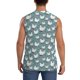 thumbnail image 4 of Fotbe Farm Birds Men's Camiseta sin Mangas Estampada para Hombres, Playera Casual para Gimnasio, Entrenamiento, Playa-X-Large, 4 of 7