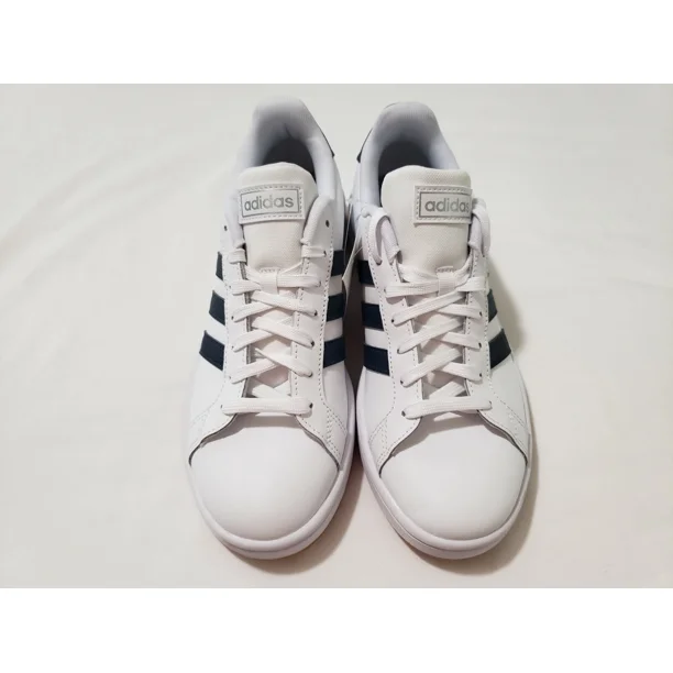 Adi-das Mens White FY8209 Grand Court Lace Up Athletic Tennis Shoes Size 8