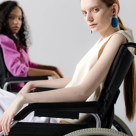 TABLZONE wheelchair accessories for adults Black Plastic 1 Pair