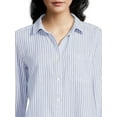 thumbnail image 4 of Time and Tru Women's Oversized Button Front Shirt, Sizes XS-XXXL, 4 of 5