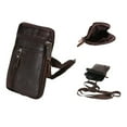 thumbnail image 3 of PU Leather Crossbody Phone Pouch for Men with Adjustable Strap & Belt Clip, 3 Zippered Pockets for Keys, Cards, Fits Smartphones Below 6.9 Inches, 3 of 5